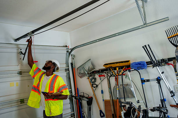 Professional Garage Door Panel Replacement technician working in Skyline View, PA